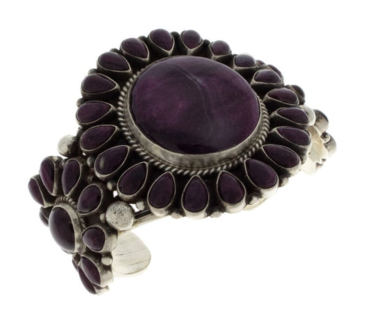 Natürlicher lila Stacheloyster-Cluster-Armband