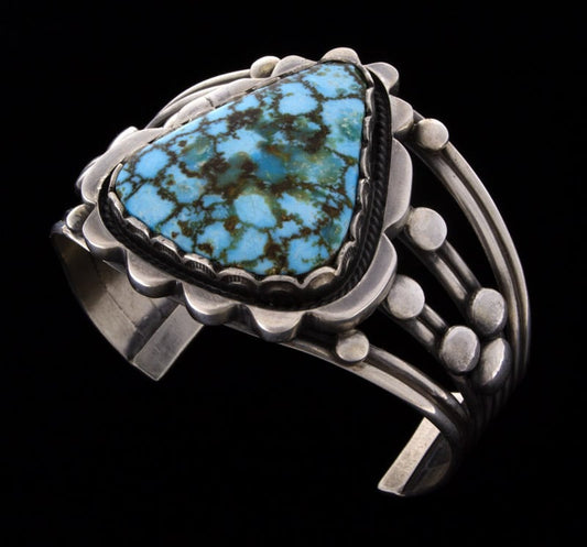 High Grade Natural Kingman Water Web Turquoise Bracelet
