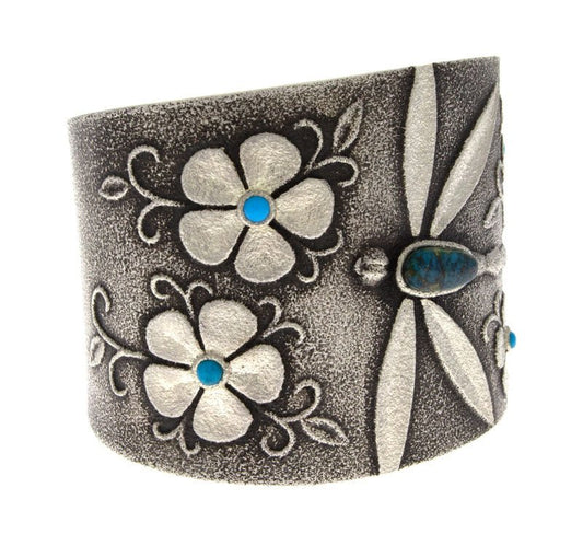 Tufa Cast Dragonfly With 4 Flowers Bracelet