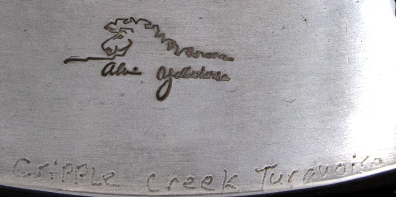 Bracciale in Inlay di Turchese Naturale di Cripple Creek