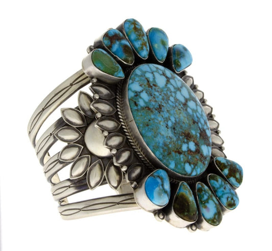 Bracelet en cluster de turquoise Kingman naturelle