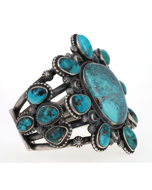Natürlicher Bisbee-Turquoise-Cluster-Armband