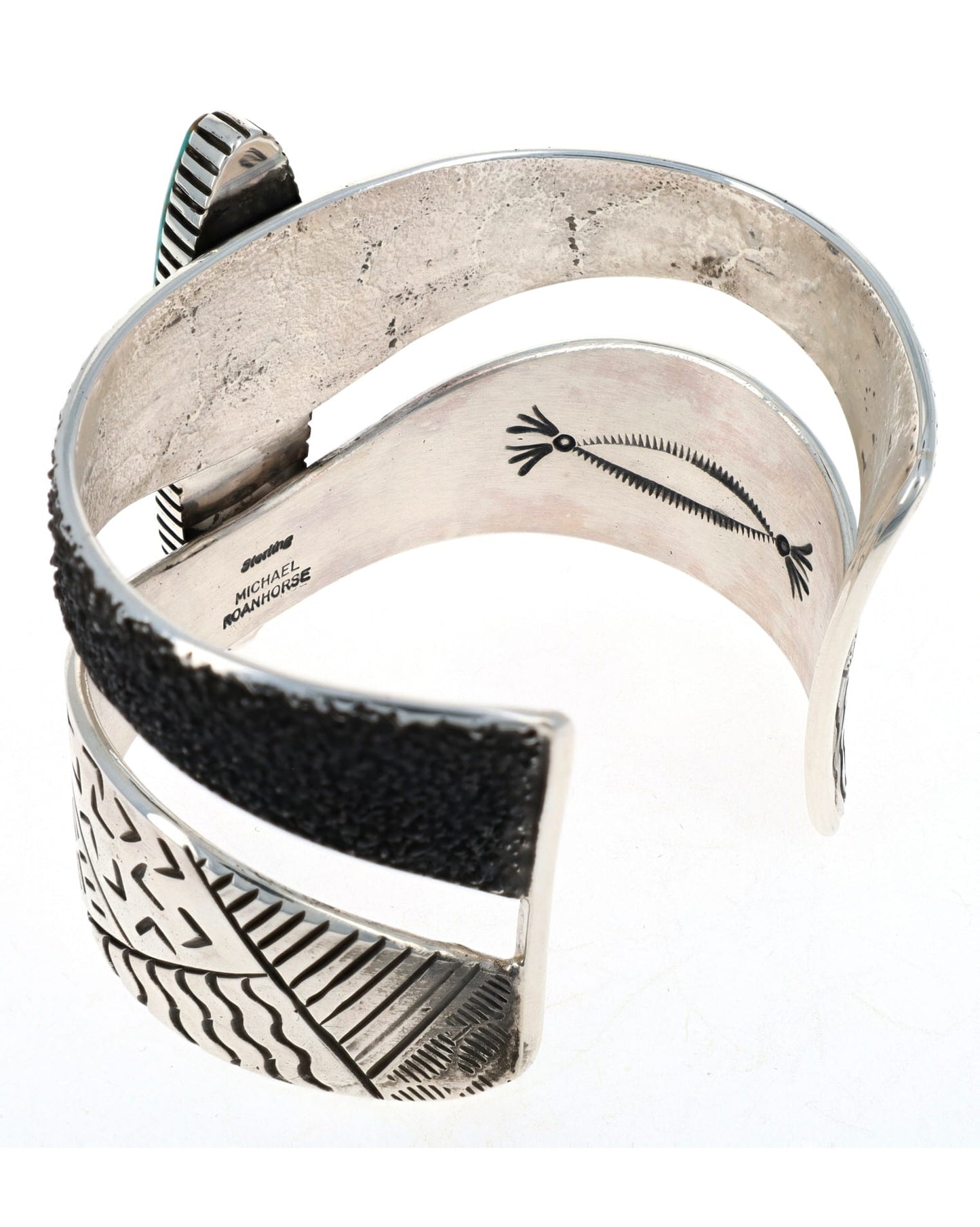 Bracciale in Tufa Cast con Turchese Naturale di Kingman