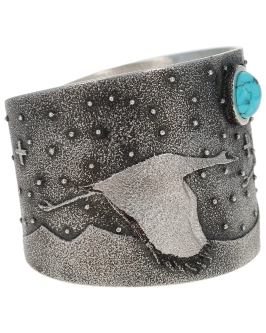 Tufa Cast Sand Hill Cranes In Night Scene Bracelet