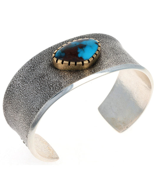 Tufa Cast High Grade Natural Bisbee Turquoise Bracelet