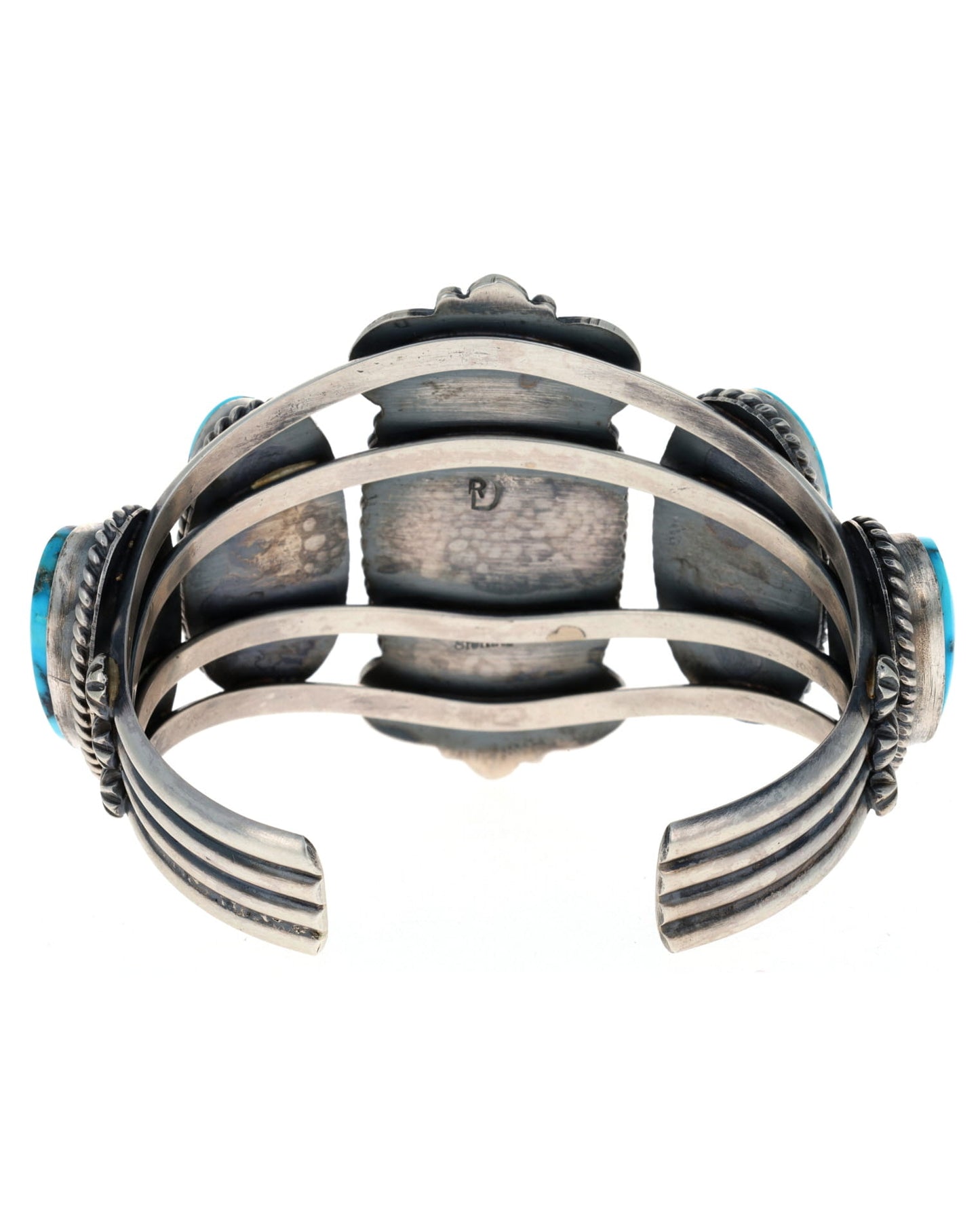 Bracciale a fila con 5 pietre di turchese naturale Ithaca Peak