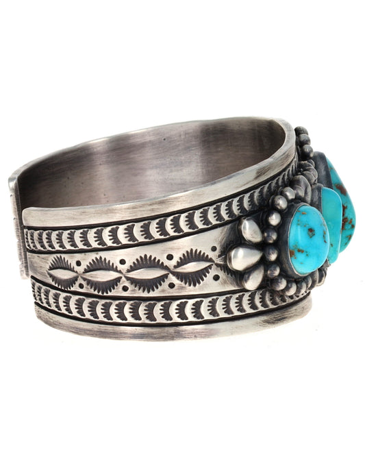 Natural Fox Turquoise 5-Stone Row Bracelet