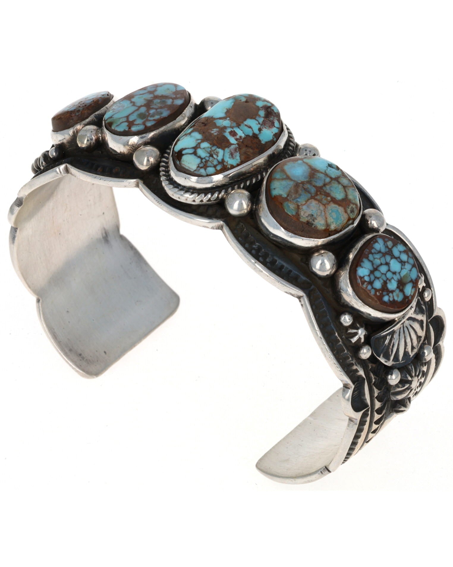 Natural Dry Creek Turrquoise 5-Stone Row Bracelet - $1,249 - STB