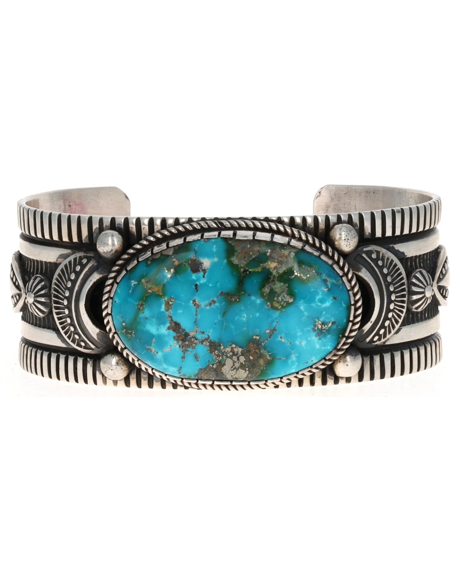 Sonoran Rose Turquoise メキシカンシルバーバングル Natural Sonoran Rose Turquoise Bracelet - $2,235 - STB#2054 - SilverTQ
