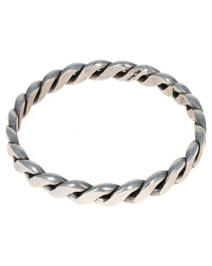 Solid Sterling Silver Braided Bangle Bracelet