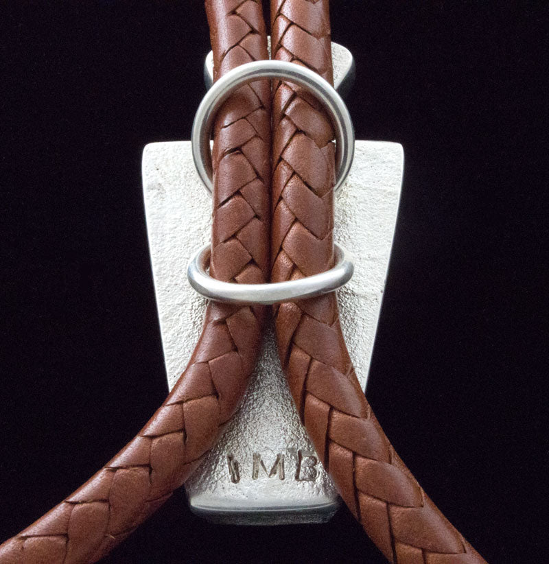 Tufa-Guss Bolo-Tie mit natürlichem Cripple Creek Türkis und mehrfarbigem Kopfsteinpflaster-Inlay-Design