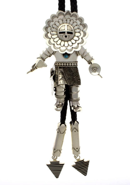 サンフェイス カチナ ボロタイ キングマン ターコイズ付き