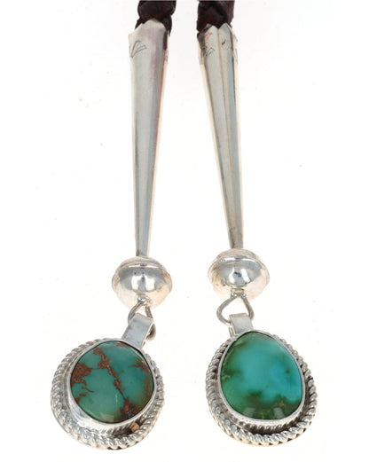 Arrowhead Bolo Tie With Natural Multi-Stone And Coral Inlay