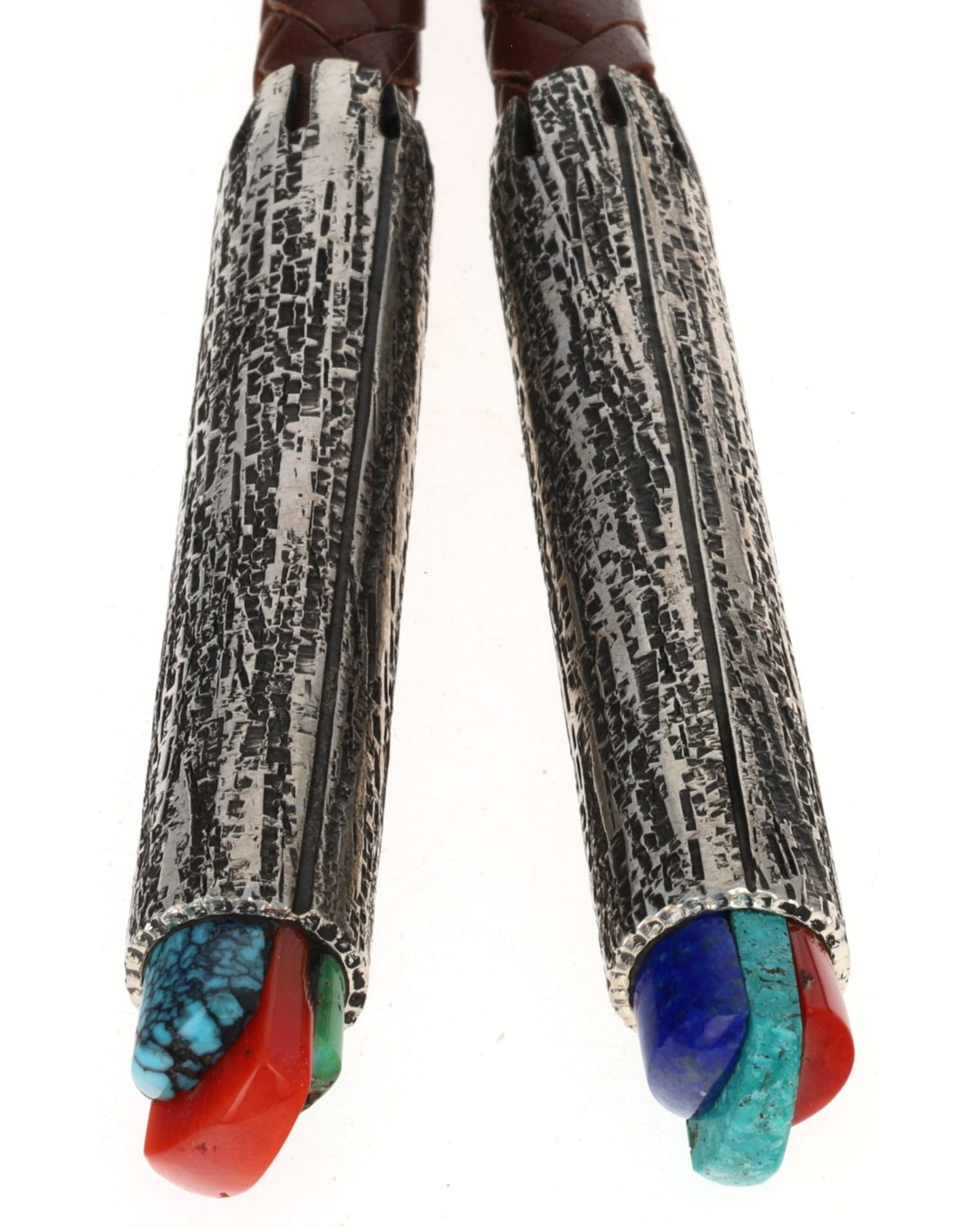 Multi-Stone Raised Micro Inlay Bolo Tie