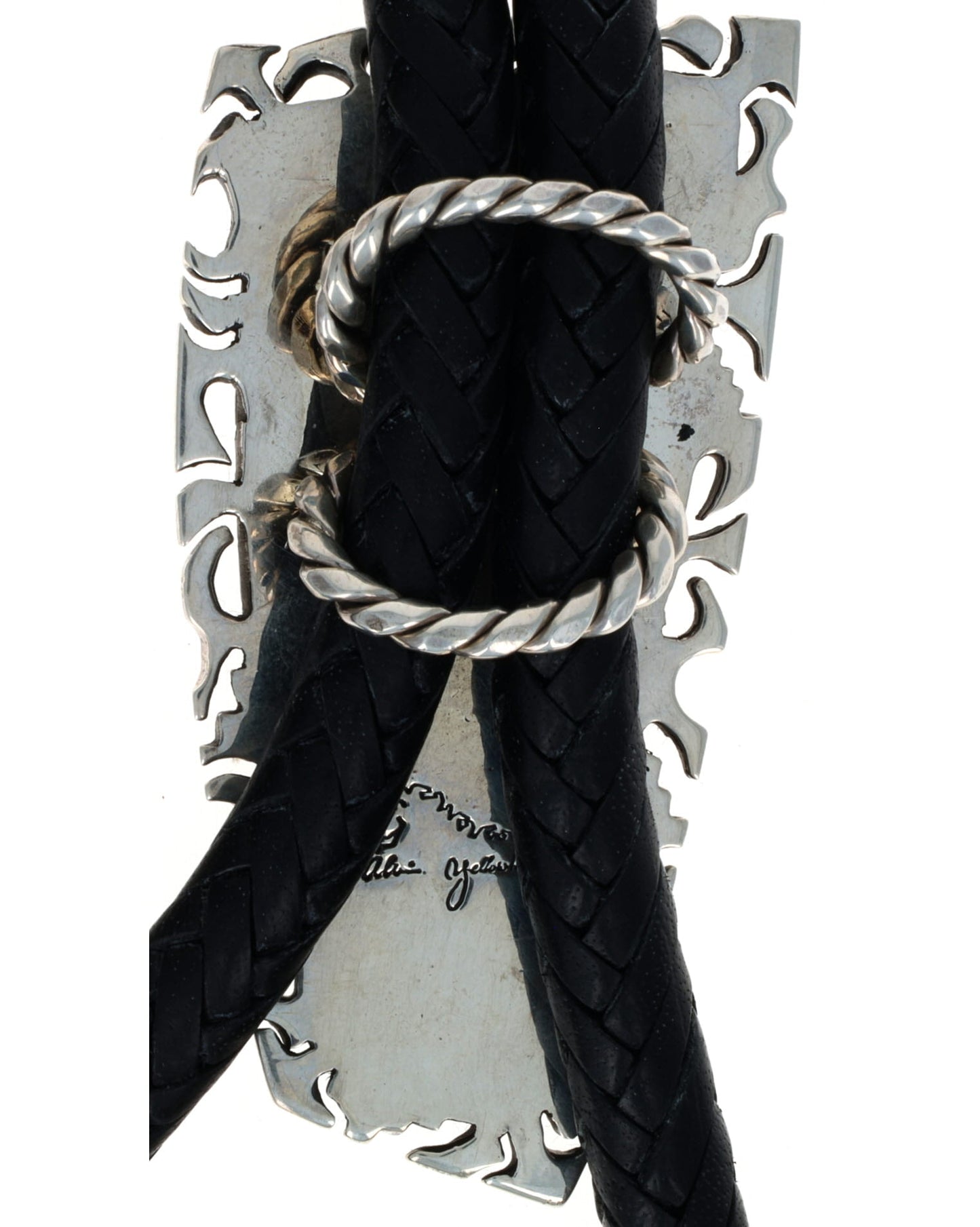 Multi-Stone Raised Micro Inlay Bolo Tie