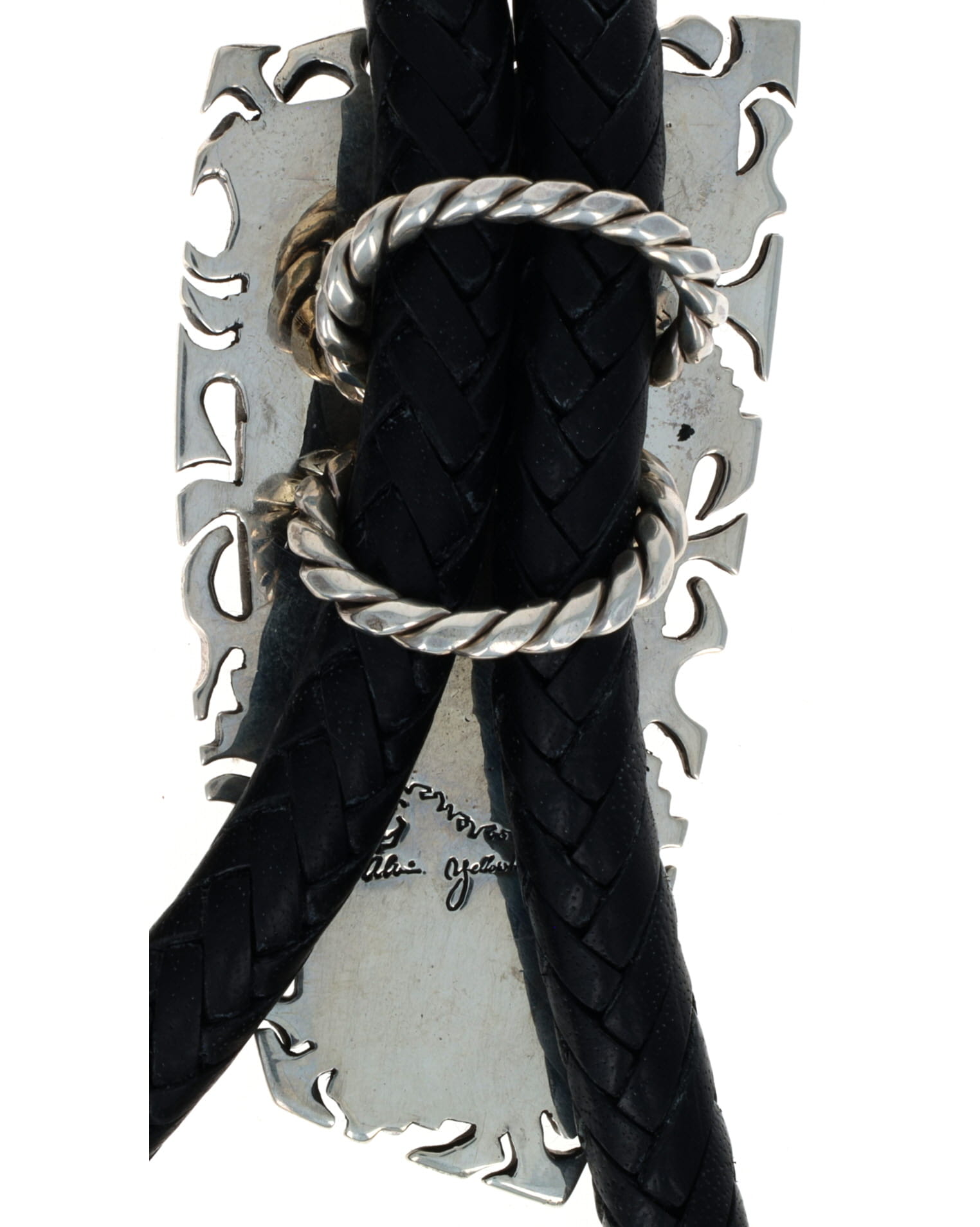 Multi-Stone Raised Micro Inlay Bolo Tie