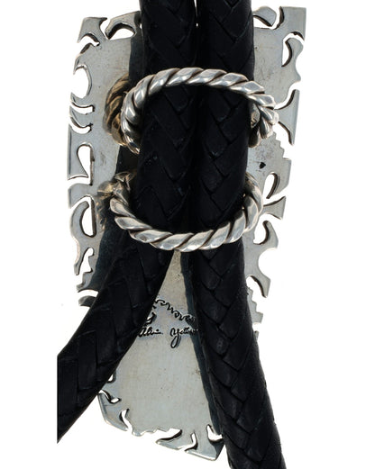 Multi-Stone Raised Micro Inlay Bolo Tie