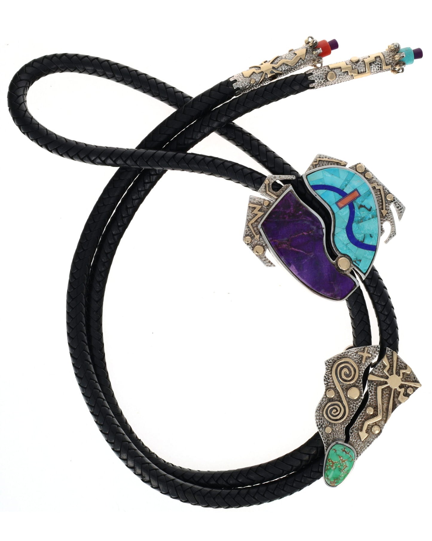 Multi-Stone Double Bolo Tie