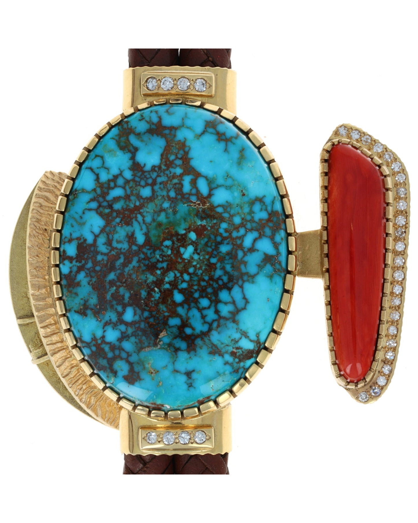 18K Gold & Natural Diamond Bolo Tie