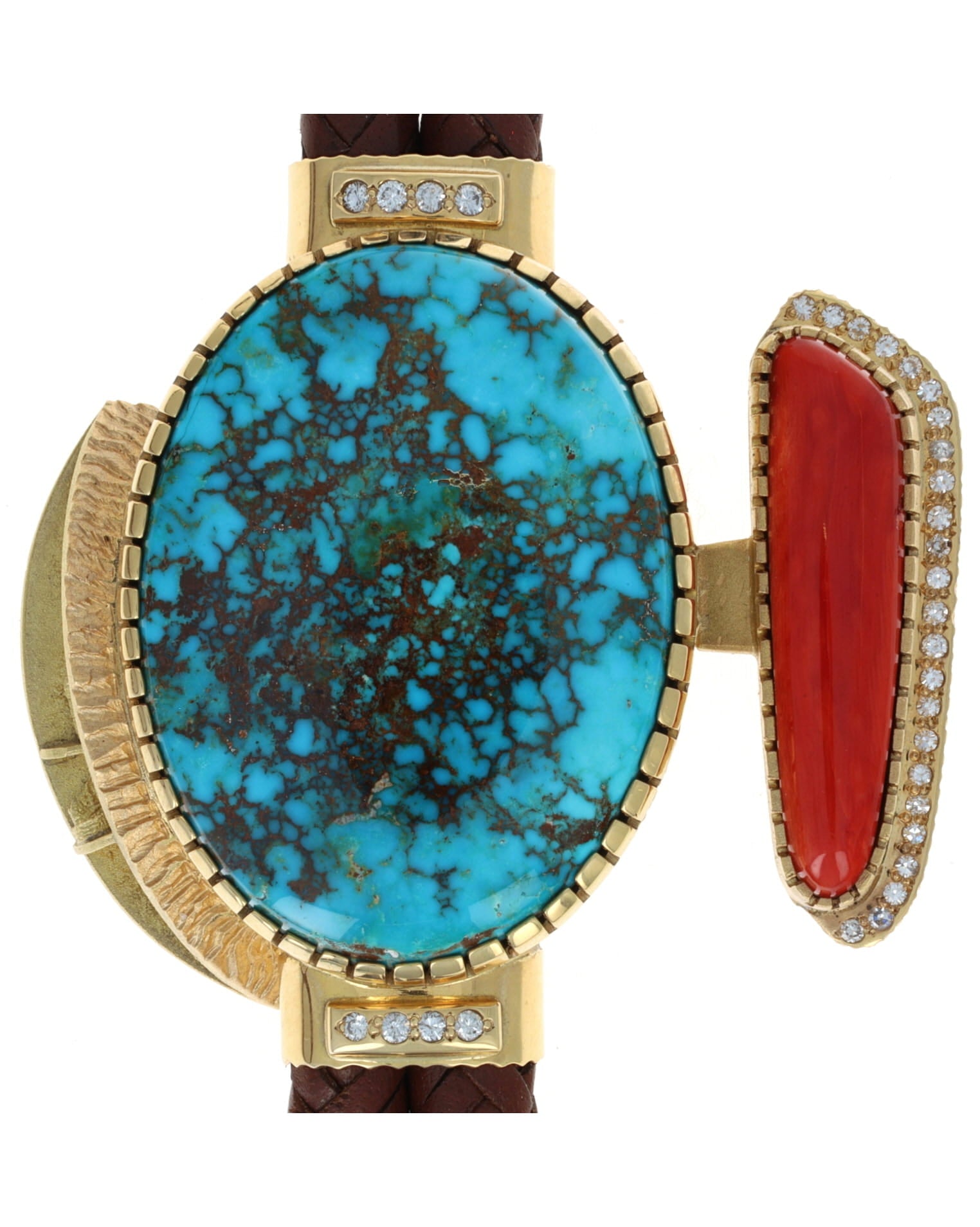 18K Gold & Natural Diamond Bolo Tie