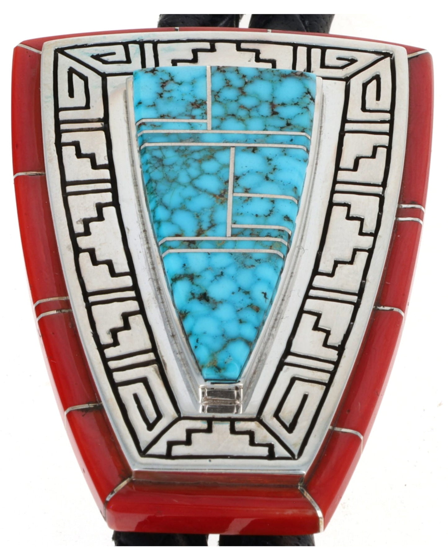 Sterling Silver Overlay Bolo Tie