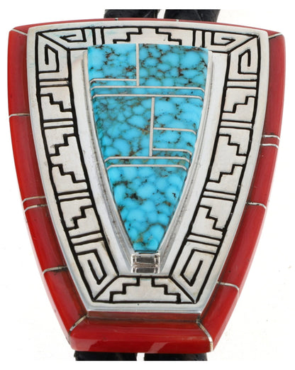 Sterling Silver Overlay Bolo Tie