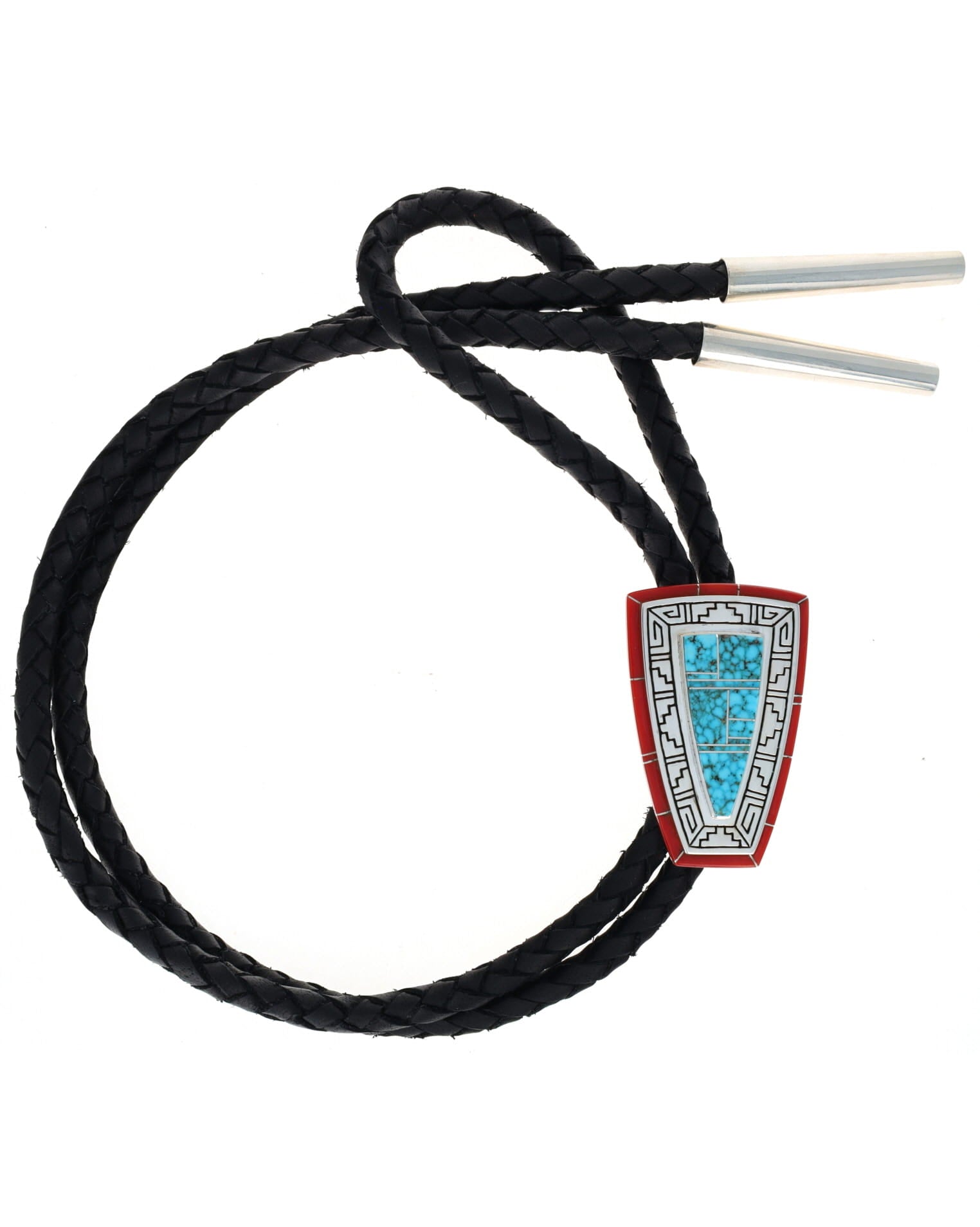 Sterling Silver Overlay Bolo Tie