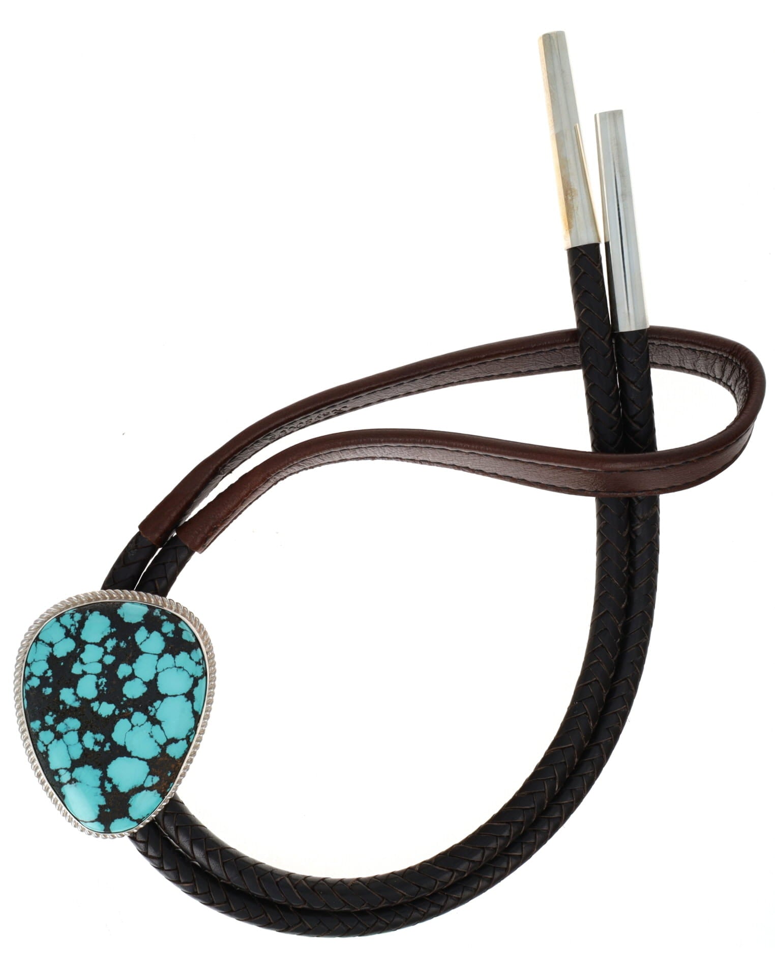 Natural Hubei Turquoise Bolo Tie