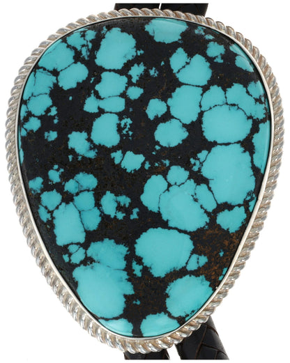 Natural Hubei Turquoise Bolo Tie