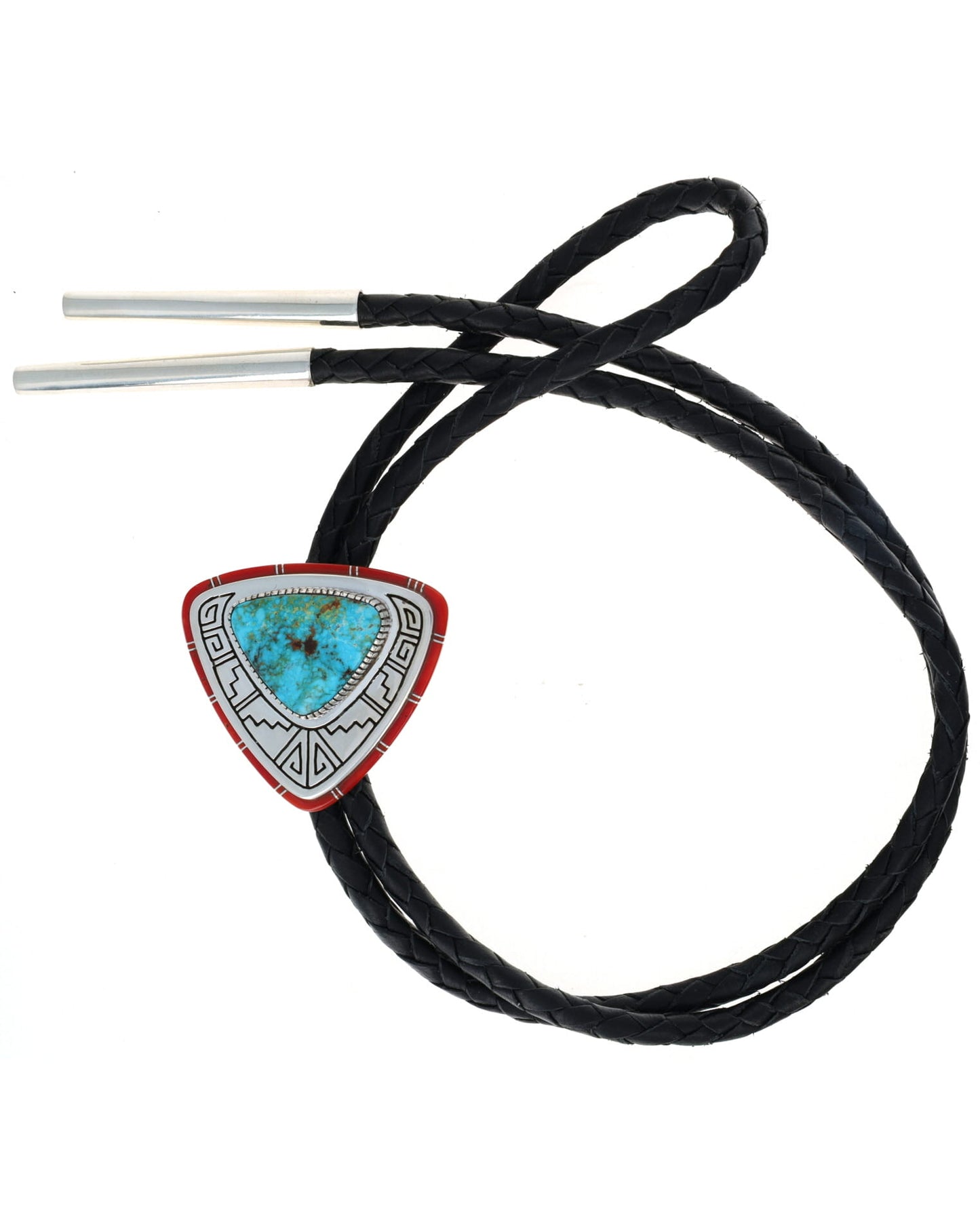 Sterling Silver Overlay Bolo Tie
