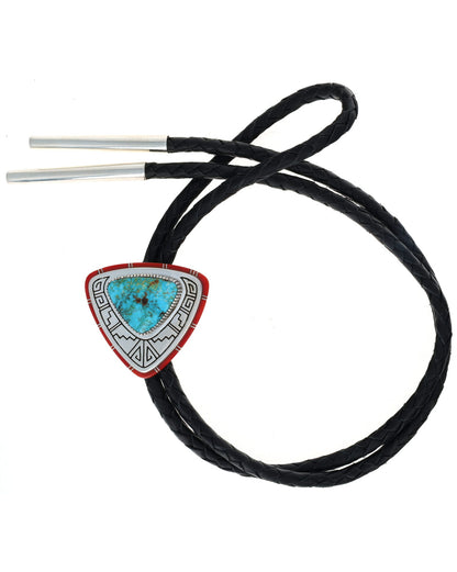 Sterling Silver Overlay Bolo Tie
