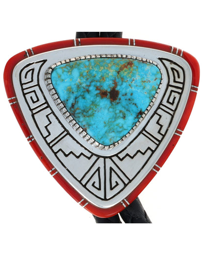 Sterling Silver Overlay Bolo Tie