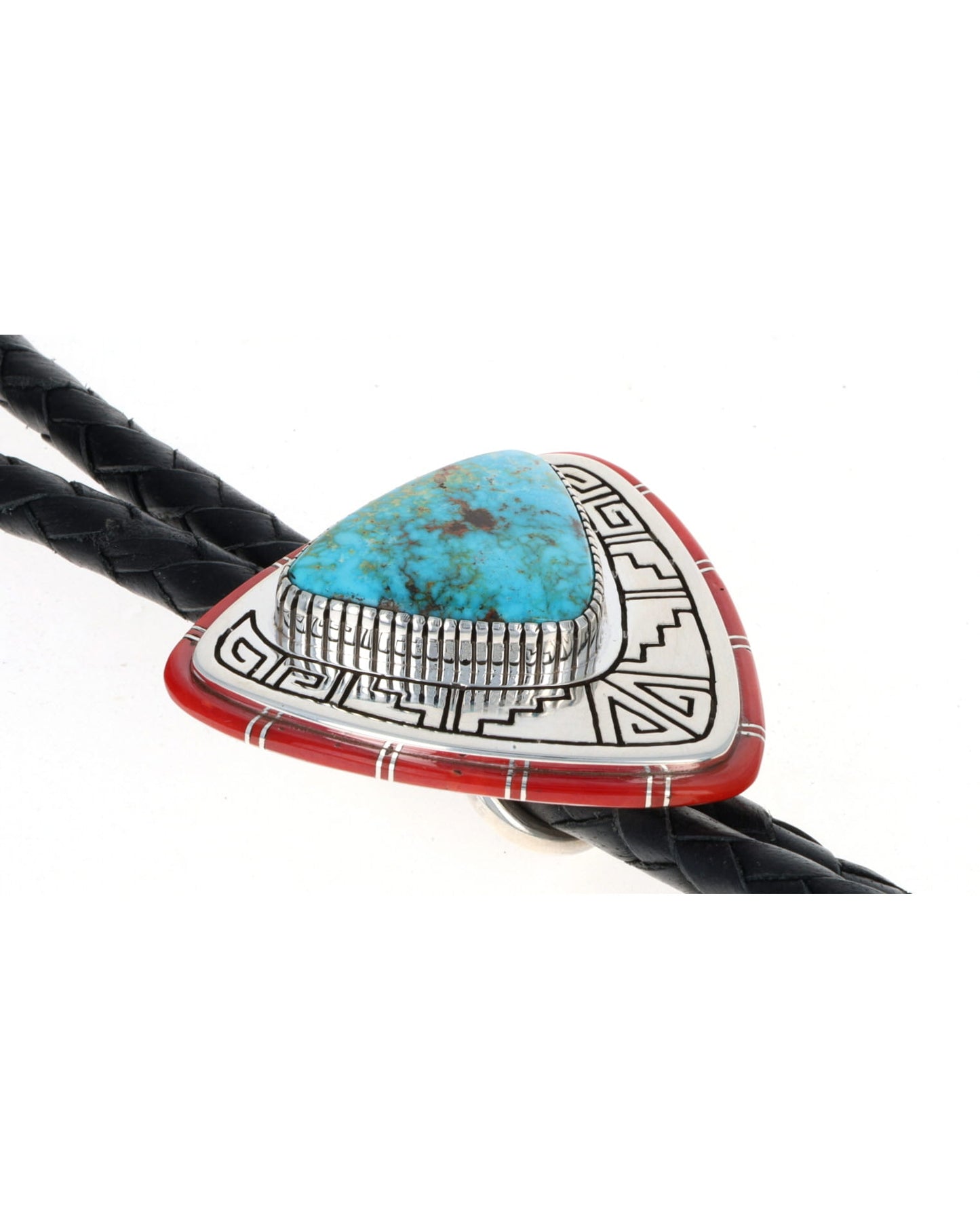 Sterling Silver Overlay Bolo Tie