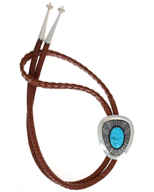 Natural Blue Gem Turquoise Bolo Tie