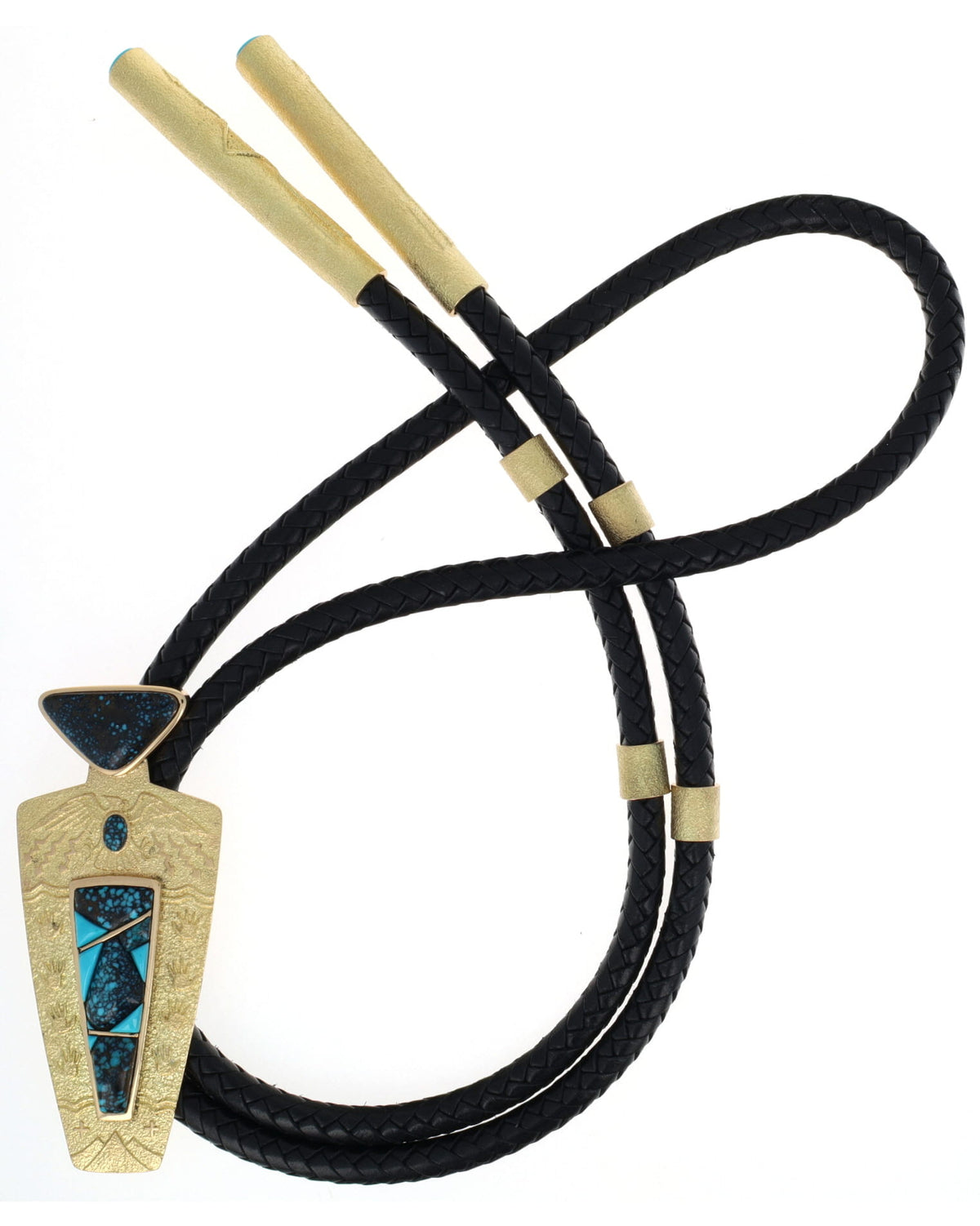 18K Gold Navajo Maiden Figure Bolo Tie