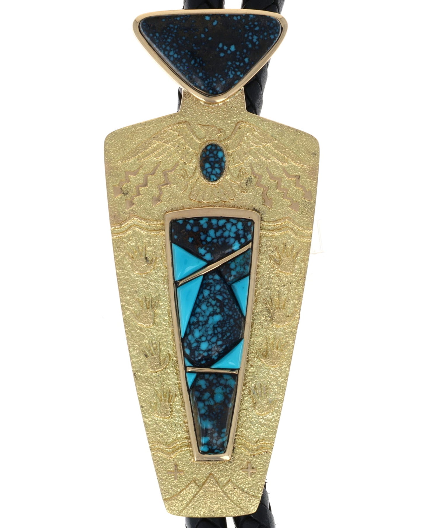 18K Gold Navajo Maiden Figure Bolo Tie