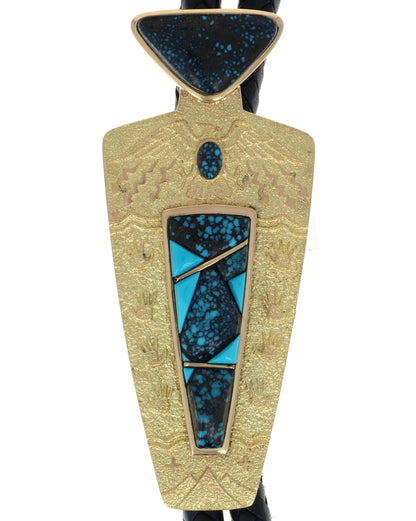 18K Gold Navajo Maiden Figure Bolo Tie