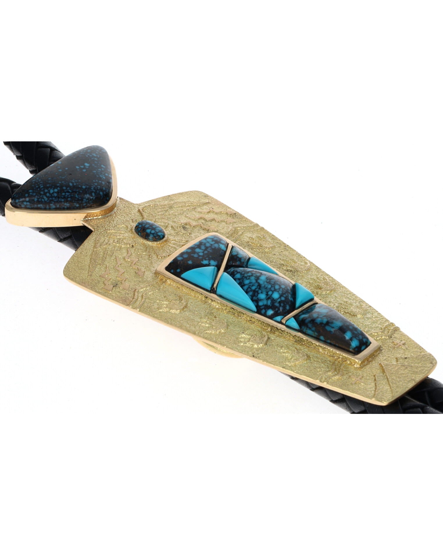 18K Gold Navajo Maiden Figure Bolo Tie