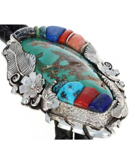 High Grade Natural Fox Turquoise Bolo Tie