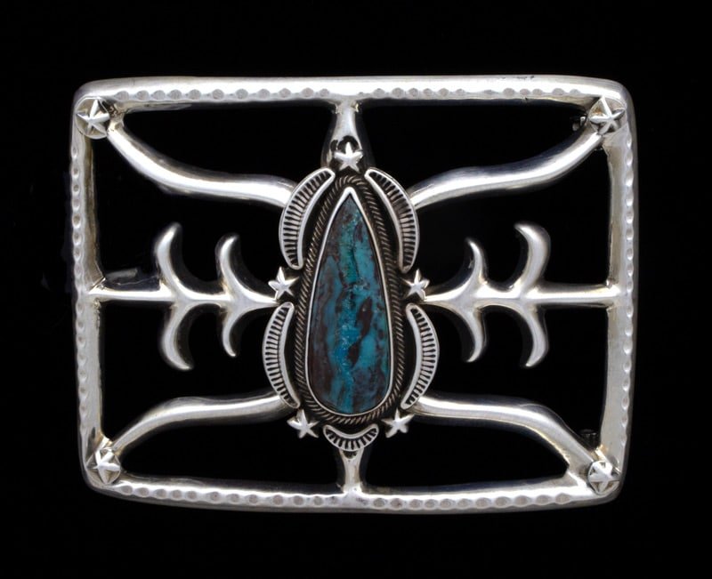 Turquoise Belt Buckles - Vintage Turquoise Belt Buckles - SilverTQ