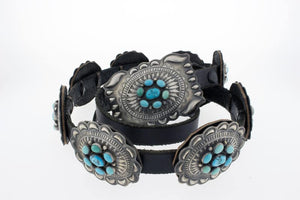 Ceinture concho en cluster de turquoise Kingman