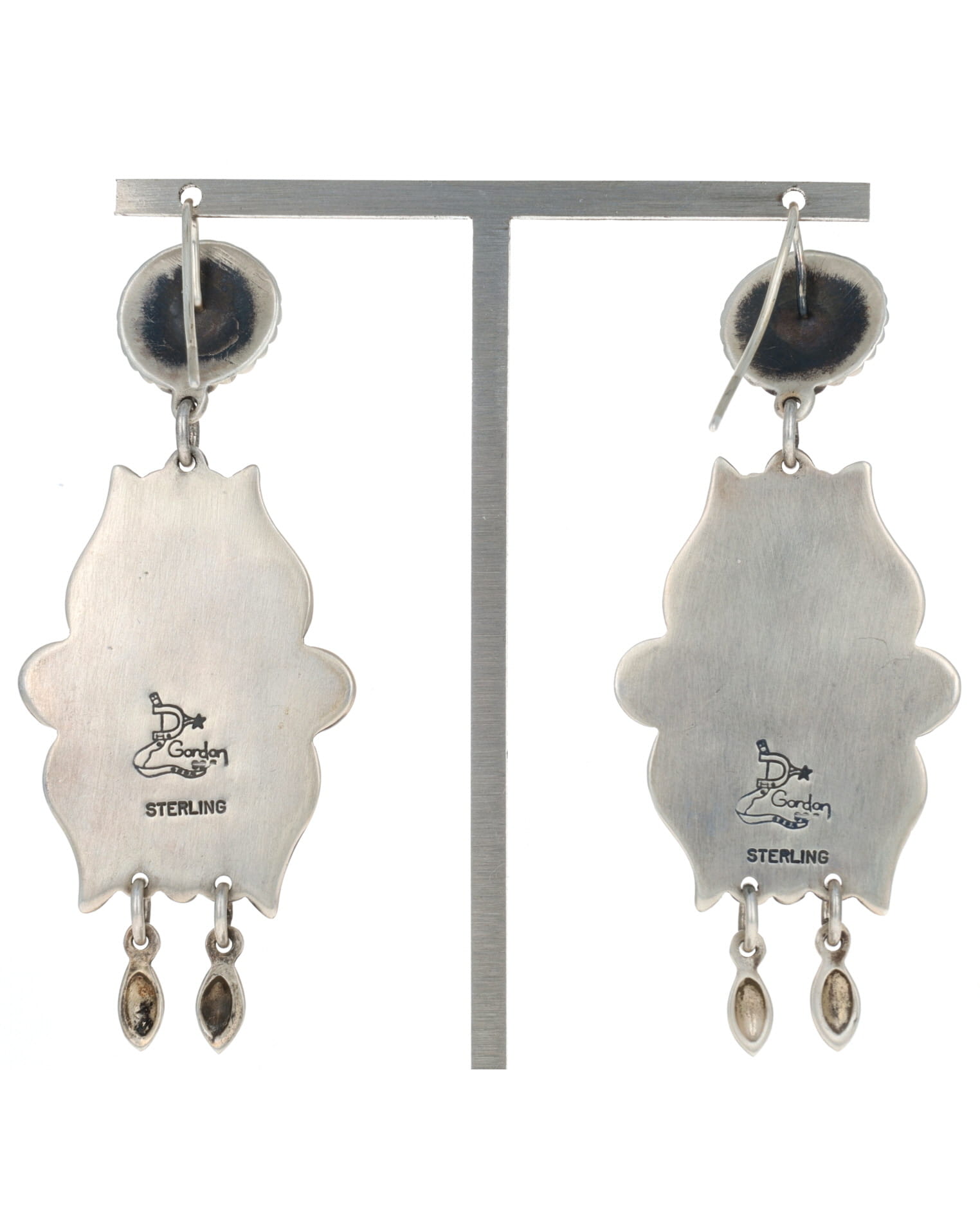 Natural #8 Turquoise Teardrop Shaped Earrings