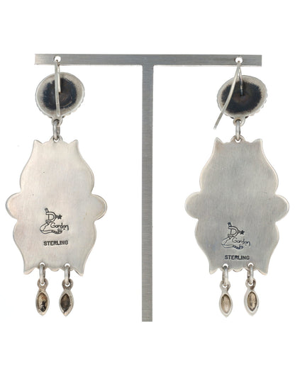 Natural #8 Turquoise Teardrop Shaped Earrings