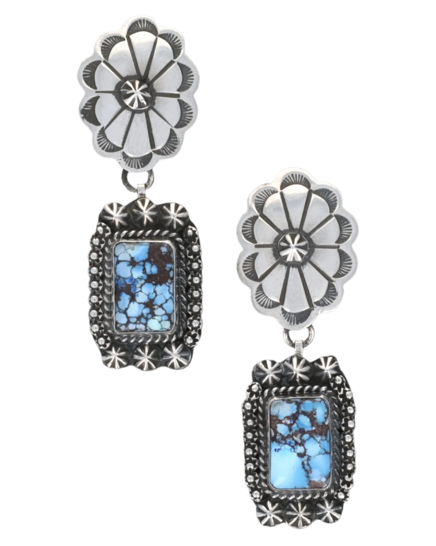 Orecchini in Turchese Naturale Golden Hill