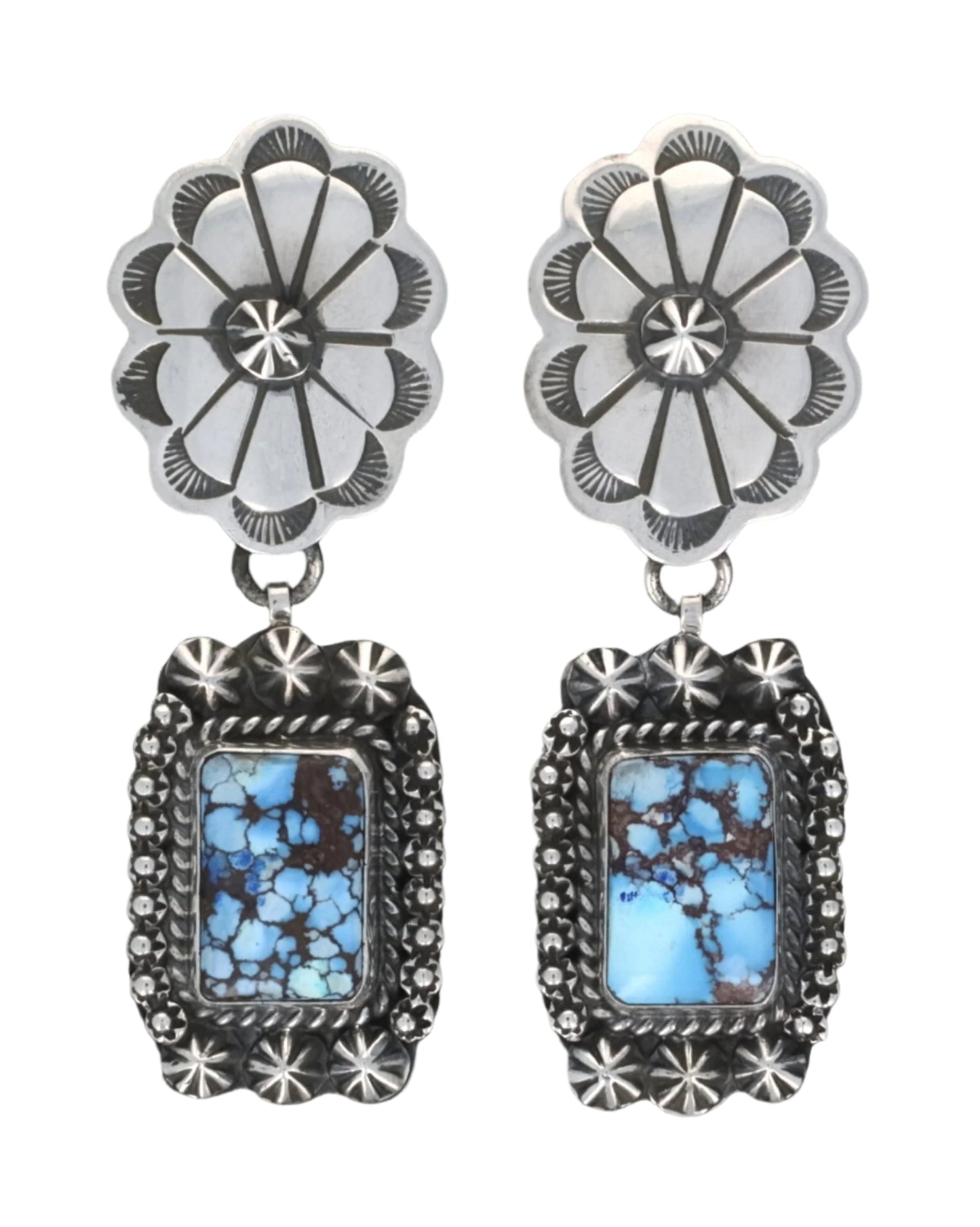 Orecchini in Turchese Naturale Golden Hill