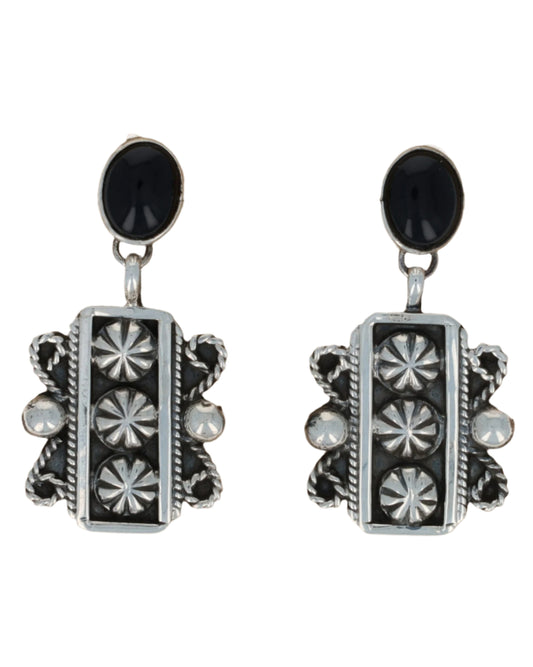 Statement Hook Earrings Black Hook Earrings Black Drop - UK Statement Hook Earrings Black Hook Earrings Black Drop - UK