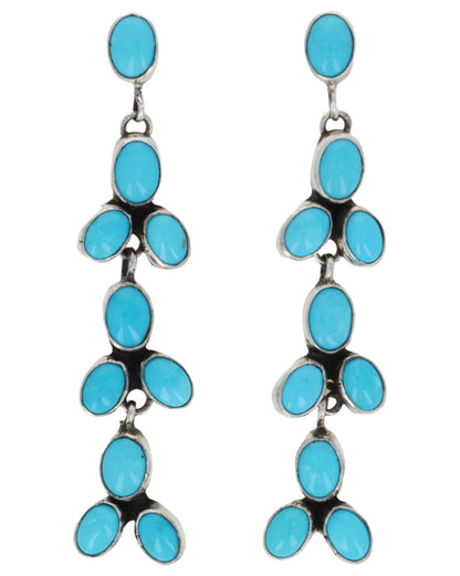 ナチュラルスリーピングビューティーターコイズイヤリング