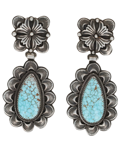 High Grade Natural #8 Turquoise Earrings