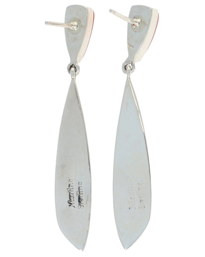 マルチカラー立体コブルストーン象嵌イヤリング