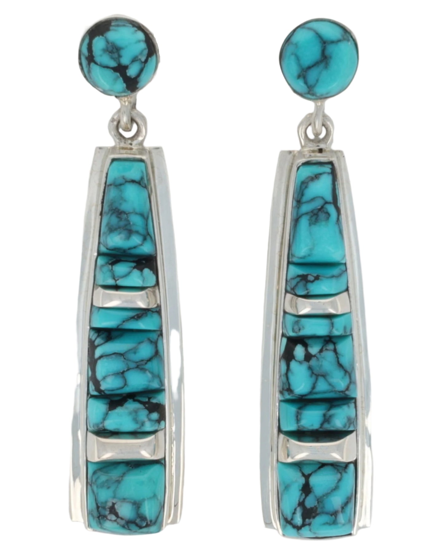 Orecchini di Turchese Naturale di Alta Qualità Cloud Mountain